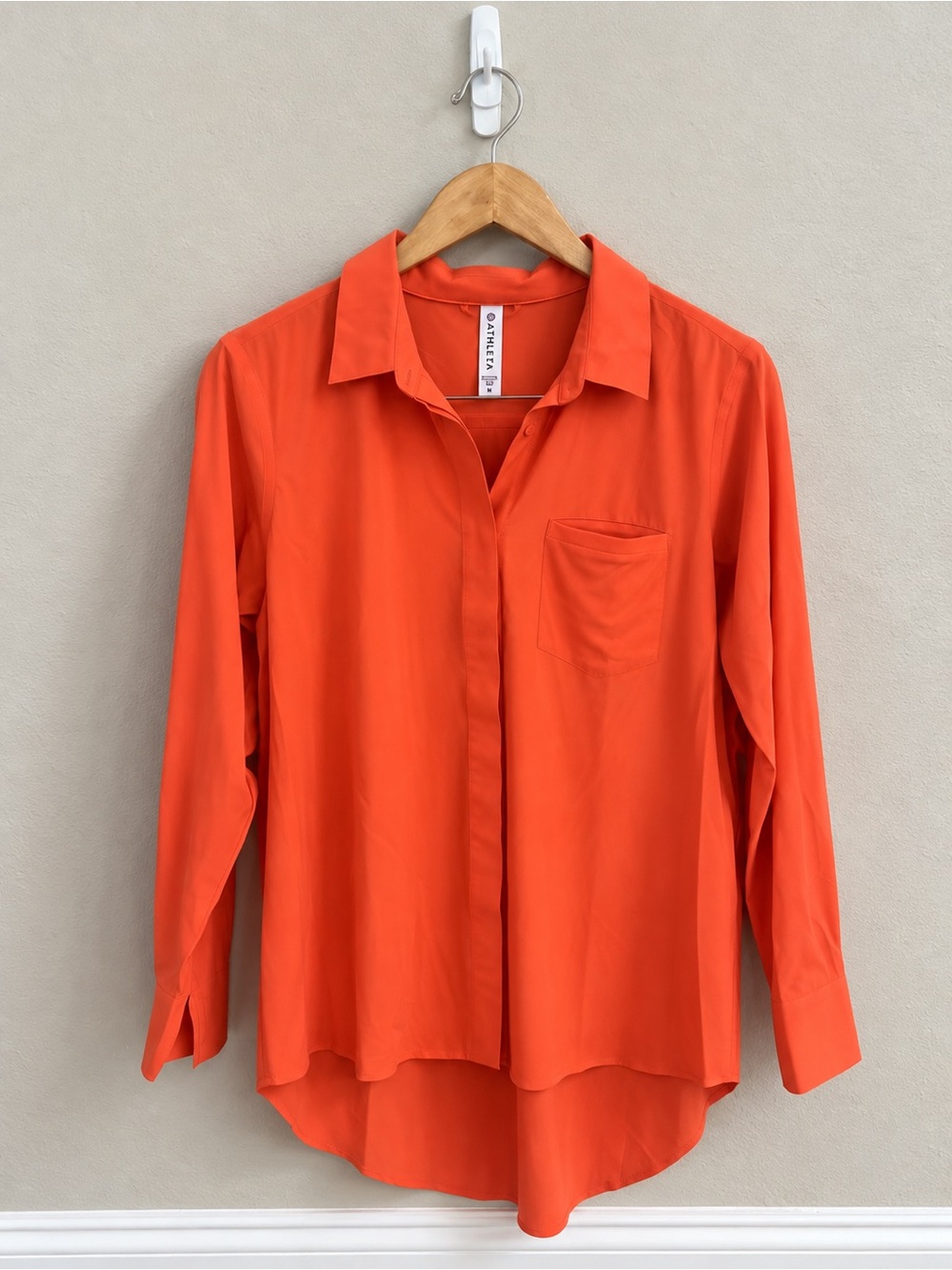 Athleta Urbanite 2.0 Button Down Shirt - Orange Haze